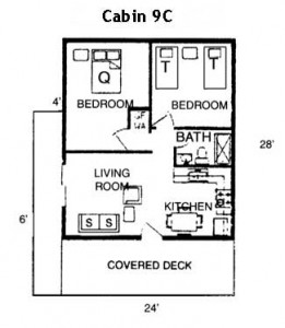 Cabin 9C Floor Plan